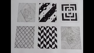 KOLAY ÇİZGİ  DESEN ÇALIŞMASI 2  EASY LINE  PATTERN WORK  ZENTANGLEDOODLE [upl. by Pravit]