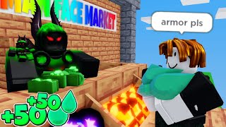 I Made a MARKET in Roblox BedWars [upl. by Sinnej164]