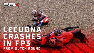 Lecuonas FP3 concludes in dramatic fashion with Turn 16 crash 💥  2024 DutchWorldSBK 🇳🇱 [upl. by Jennifer162]