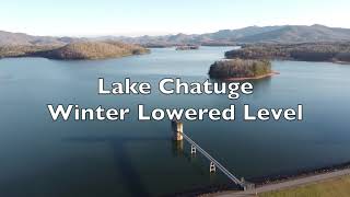 Lake Chatuge Winter Lowered Level with DJI Mavic Mini [upl. by Frannie]