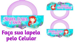 Como fazer lapela para saquinho no celularComo fazer lapela no pixellab [upl. by Alyam793]