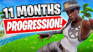 My 11 MONTH Keyboard and Mouse Progression Fortnite [upl. by Nnayllas]