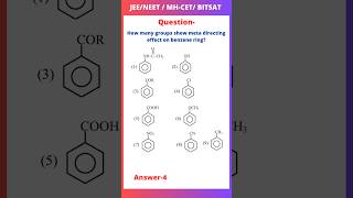 How many groups show meta directing effect on benzene ringJee mains 27 Jan24 shift1 [upl. by Nino]