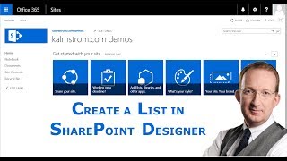 Create a List in SharePoint Designer [upl. by Eenahs]