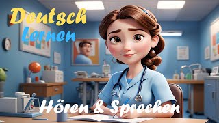 Mein Alltag als Krankenschwester  Deutsch Lernen durch Hören  A1A2 Wortschatz [upl. by Lyell]