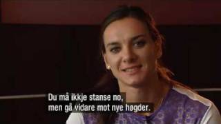 Yelena Isinbayeva Celebrity greeting to Alexander Rybak in Eurovision [upl. by Eryt]