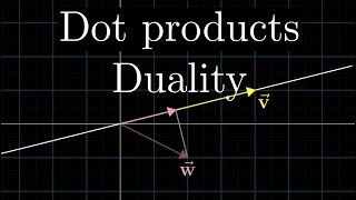 Dot products and duality  Chapter 9 Essence of linear algebra [upl. by Vaientina]