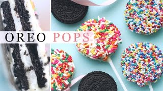 Oreo Cookie Pops Recipe 3Ingredient Easy Cake Pop 오레오 쿠키 팝 막대 초콜릿 만들기  한글 자막 [upl. by Frodina]