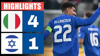 ItaliaIsraele 4  1  Highlights amp Goals  UEFA Nations League [upl. by Oisinoid147]