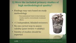 How to Critically Appraise a Systematic Review Part 2 [upl. by Eiryt587]