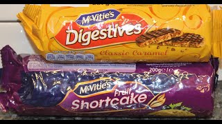 McVitie’s Digestives Classic Caramel amp Fruit Shortcake Review [upl. by Ontine]