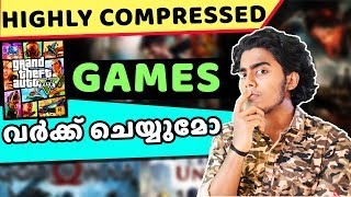 Highly Compressed Game വർക്ക് ചെയ്യുമോ  Do Highly Compressed games work Malayalam [upl. by Huckaby]