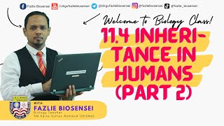 BIOLOGY KSSM F5  INHERITANCE IN HUMANS PART 2 [upl. by Luben10]