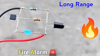 Long Range 🔥 Fire Detector Alarm  How To Make A Simple Fire Alarm  Best Science Project [upl. by Tillman]