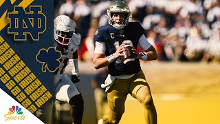 Notre Dames Riley Leonard shows off legs vs Miami OH  COLLEGE FOOTBALL HIGHLIGHTS  NBC Sports [upl. by Waxler566]