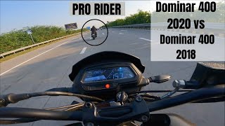 Dominar 400 2018 vs Dominar 400 2020 Long Race [upl. by Ahsaela856]