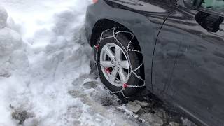 Snow Chain demo in Yosemite NP Konig XG12 [upl. by Harras]