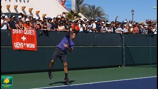 Roger Federer Serve WarmUp Analysis  Slow Motion  Practice vs Match [upl. by Nylrad781]