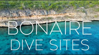 Bonaire Dive Sites  4K  Discover the Island from Above [upl. by Leach]