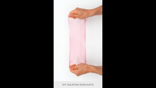 Homemade Bioplastic gelatin [upl. by Fawnia]