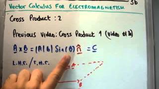 Vector Calculus for Electromagnetism 3 b  Vector Cross Product 22 [upl. by Merlin]