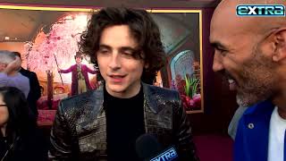 Timothée Chalamet on If He’d Play Willy Wonka on BROADWAY Exclusive [upl. by Ardnekahs]