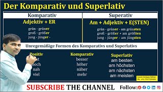 Der Komparativ und Superlativ Explained  German Grammar in Hindi  Examples amp Exceptions [upl. by Eylrahc]