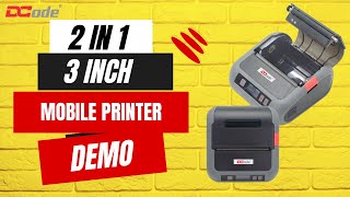 HINDI DCode DC3M 3 inch Mobile Printer Demo for Receipts and Labels [upl. by Ricardama]