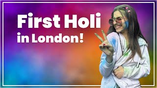 My First Holi in London  Golgappa party  International Student [upl. by Ybot]