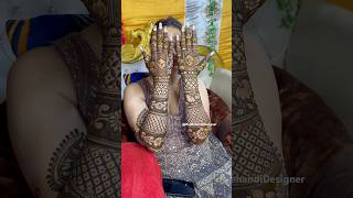 Bridal Mehndi Back Hand Hand backhandmehndi backhandmehndidesign bridalmehndi shorts mehndi [upl. by Esadnac818]