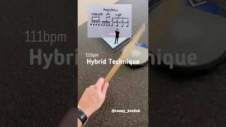 Hybrid Drumming technique idea using Moeller PushPull and singletap strokes drumtechnique [upl. by Lasorella]