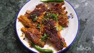 Mutton ribs fry inspired by kashmiri tabak maaz recipe 😋 [upl. by Ahtamat]