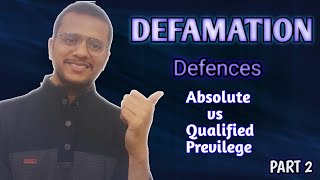 Defamation Part 2  Law of Torts Defences to defamation in tort law Judiciary clat Full detail [upl. by Atinad]