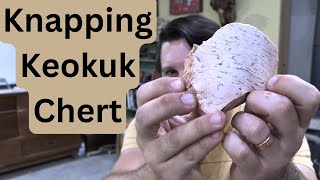 FlintKnapping Keokuk Chert [upl. by Nirro]