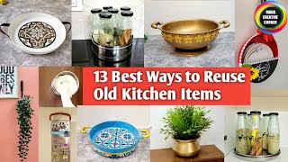 13 Creative ways to repurpose old kitchen utensils  Best ideas to reuse old Kitchen items  Crafts [upl. by Enala]