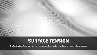 Ch 12 Determining the surface excess from surface tension data [upl. by Amsirac]