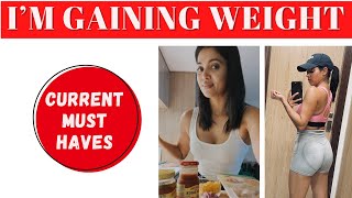 I am gaining weight AGAIN 4 WEIGHT GAIN MUST HAVES for skinny girls to gain weight FAST [upl. by Lalo]