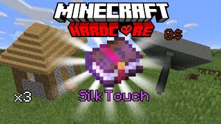 My first Minecraft hardcore Bedrock gameplay no commentary  silk Touch triple villages 0 xp farm [upl. by Tewfik]