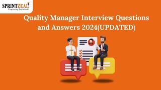 Quality Manager Interview Questions and Answers 2024UPDATED qualitymanager interviewquestions [upl. by Dyraj93]