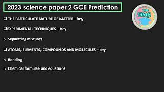 2023 Science Paper 2 GCE Prediction ECZ exams [upl. by Ramburt]