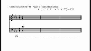 Harmonic Dictation 22 Advanced [upl. by Hadrian]