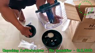 caesper puedpien unpacking luftbefeuchter khamahuan airhumidifier schlafen atmen luft air [upl. by Aisek61]