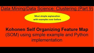 50 Kohonen Self Organizing Feature Map SOM using simple example and Python implementation [upl. by Lorry]