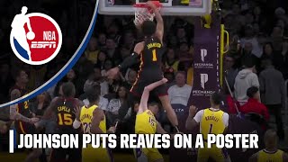 Jalen Johnson DUNKS OVER Austin Reaves to start the game  NBA on ESPN [upl. by Hurley]