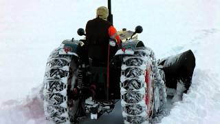 Halftrack Bolinder munktell 36 making a ploughed road FULL HD [upl. by Aleuname]