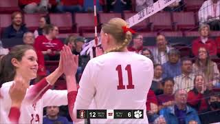 Stanford vs Clemson  Women Volleyball Nov 82024 [upl. by Mich]