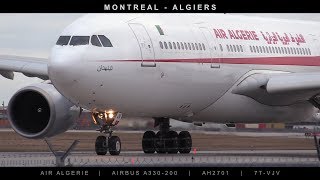 Air Algerie A330200 Takeoff to Algiers from Montreal Flight AH2701 [upl. by Tiras]