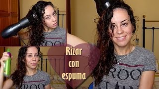 Cómo rizar el pelo con espuma y difusor ♥ Mejores ideas de Sara [upl. by Annoled]