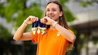 Persmoment Femke Bol  EK Atletiek München [upl. by Lundquist]