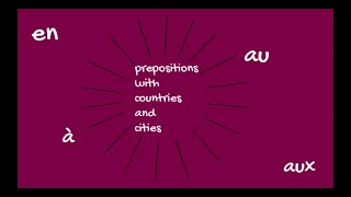 Prepositions used with countries and cities in French [upl. by Harrietta]